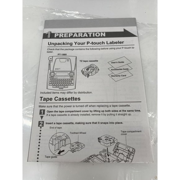 Brother P Touch Model PT-1880 2 Font Label Maker Tested with Labels - Picture 7 of 12